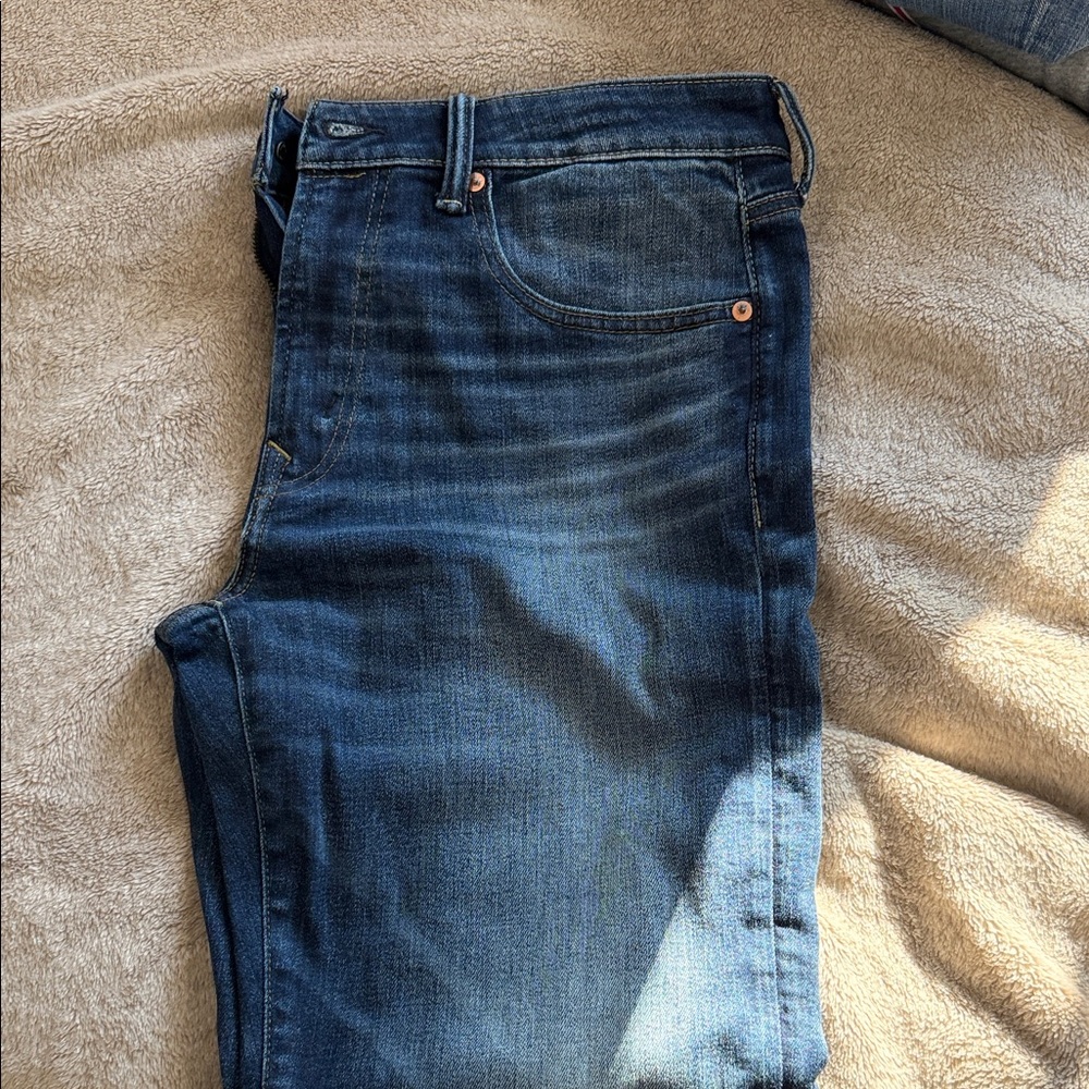 American Eagle Outfitters Men's Straight Jeans - Dark Blue